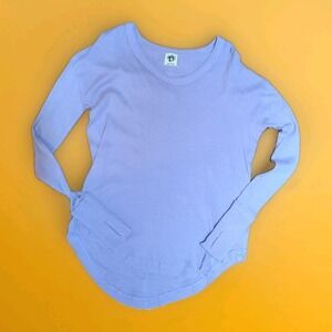 NEW Free People Top Sz S Colby Long Sleeve Thumbholes 🟣 Slouchy Tunic Relax